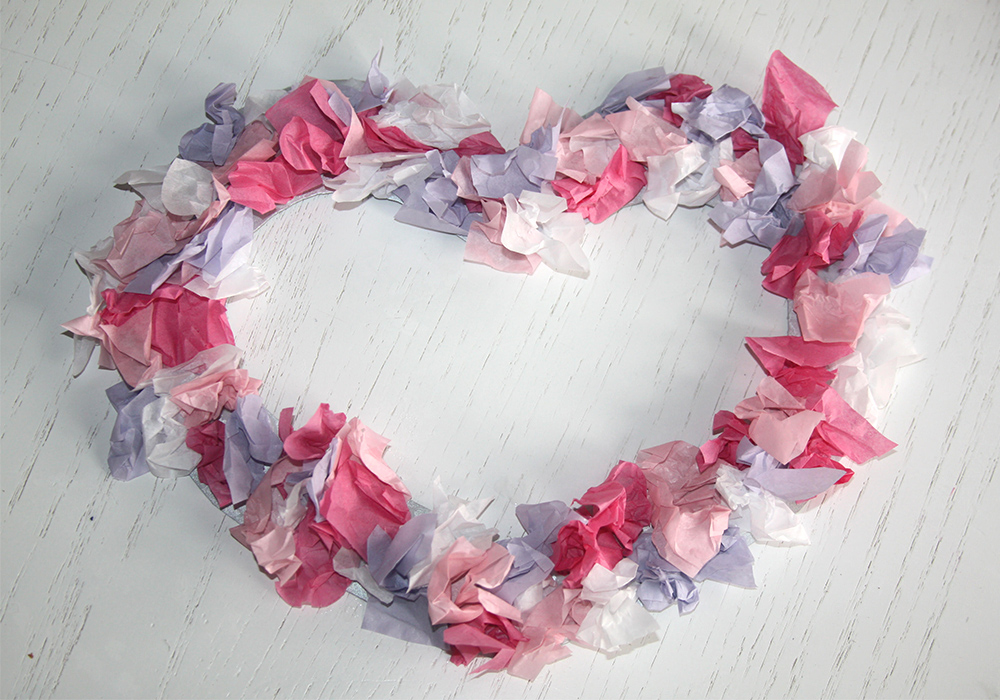 Show a little love with this easy tissue paper heart - Chicago Parent