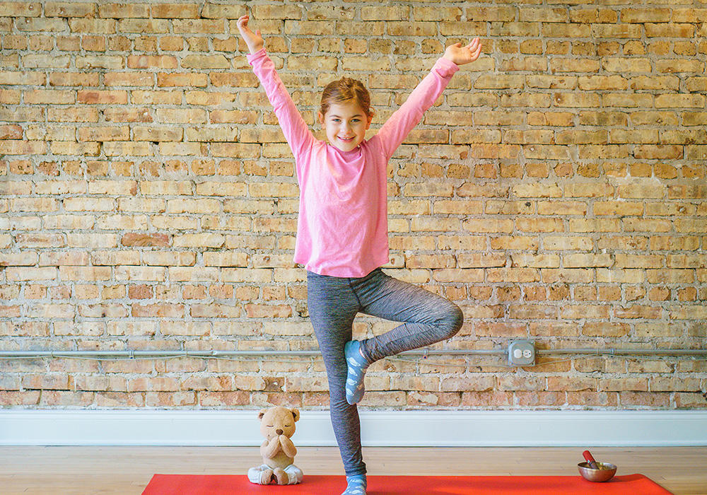 yoga tree pose kid